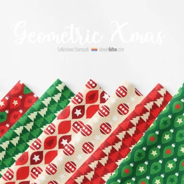 Panou din fetru sau Geometric Xmas mod.4 2