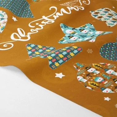Christmas baubles in soft felt "Frosty" 005 EN 71-3 certified