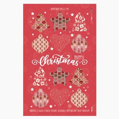 Bile de Crăciun în fetru moale "Cerbul albastru" certificat EN 71-3|IDEEINFELTRO.COM 2