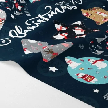 Boules de Noël en tissu feutrine « Deer Snow » Certifiées EN 71-3|IDEEINFELTRO.COM