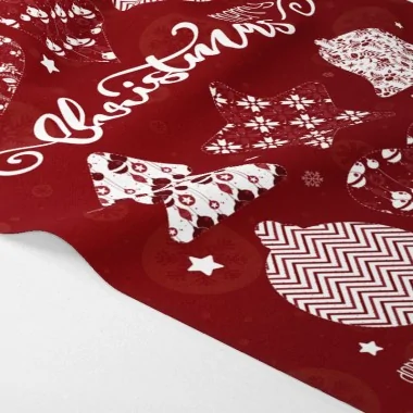 Boules de Noël en tissu feutrine « Noël en Rouge » 046 certifié EN 71-3