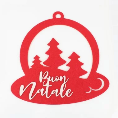 Outdoor Christmas Felt With Glitter Writing - Merry...