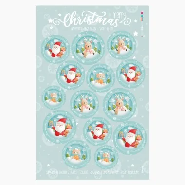 Christmas baubles in soft felt "Christmas Blue" certified EN 71-3 2