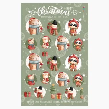 Christmas baubles in soft felt "Merry Christmas" certified EN 71-3 2