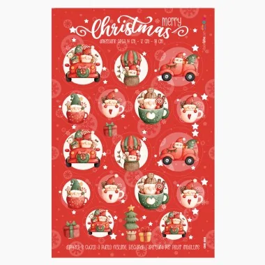 Palline di natale in pannolenci da 10, 12 e 16 cm - merry christmas - cod.234|IDEEINFELTRO.COM 2