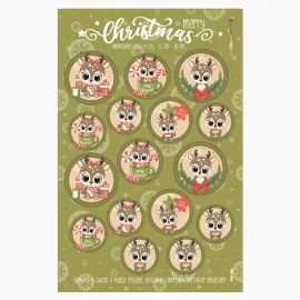 Christmas Balls In soft felt "Fawn" Certified En 71-3