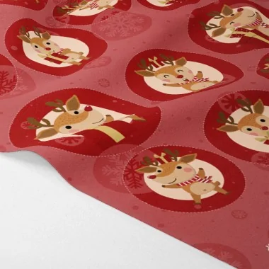 Christmas baubles in soft felt "Little Reindeer" certified EN 71-3