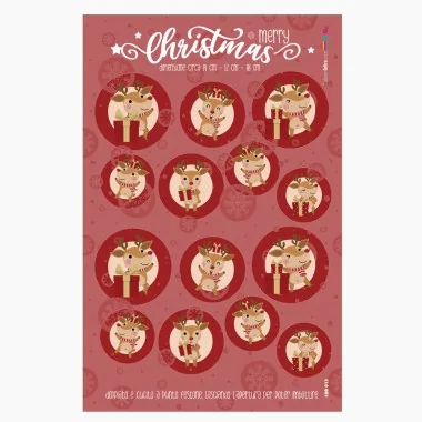 Boules de Noël en tissu feutrine « Petit Rennes » certifié EN 71-3 2