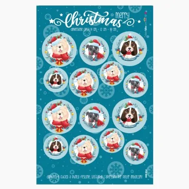 Boules de Noël en tissu feutrine « Chiens » certifiées EN 71-3 2
