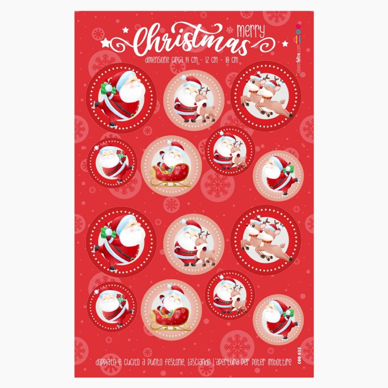 Boules de Noël en tissu feutrine « Joyeux Noël » Certifié EN 71-3