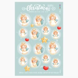 Kerstballen In Dun Vilt "Engelen" Gecertificeerd En 71-3