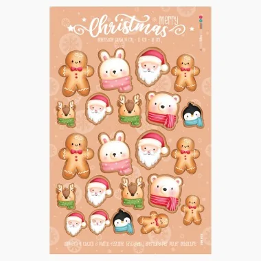Christmas baubles in soft felt "Cookies" certified EN 71-3 2