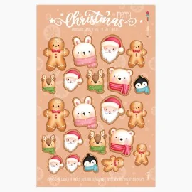 Bolas de Navidad en tela de fieltro "Cookies" Certificado EN 71-3