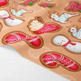 Kerstballen in dun vilt "Xmas Cookies" gecertificeerd EN 71-3