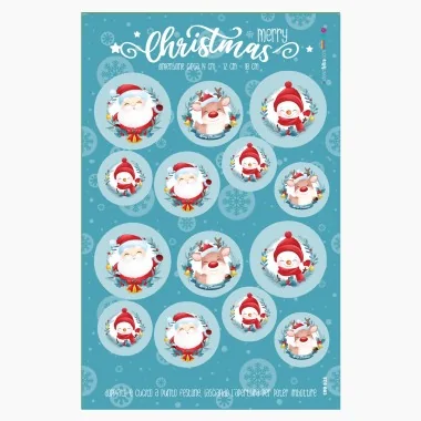 Christmas baubles in soft felt "Happy Xmas" certified EN 71-3 2