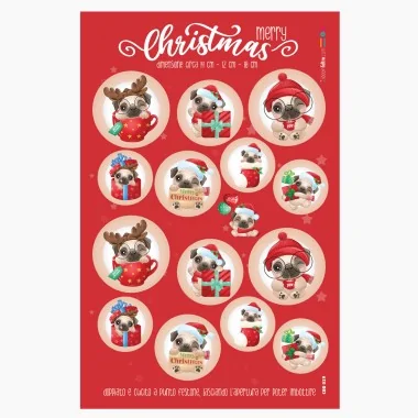 Christmas baubles in soft felt "Xmas Dog" certified EN 71-3 2
