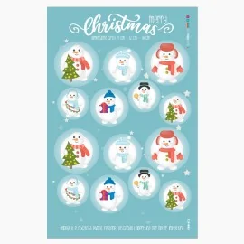 Palline natalizie in pannolenci "ice snowman" certificato EN 71-3|IDEEINFELTRO.COM
