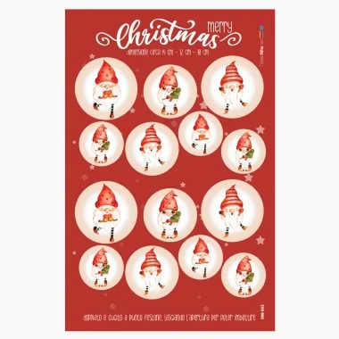 Christmas baubles in soft felt "Cutie Gnomes" certified EN 71-3 2