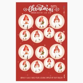 Weihnachtskugeln in Filzstoff "Cutie Gnomes" zertifiziert nach EN 71-3