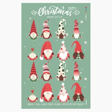 Christmas baubles in soft felt "Gnometti" certified EN 71-3 2