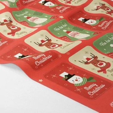 Étiquettes de Noël en tissu feutre « Feliz Navidad » certifiées EN 71-3