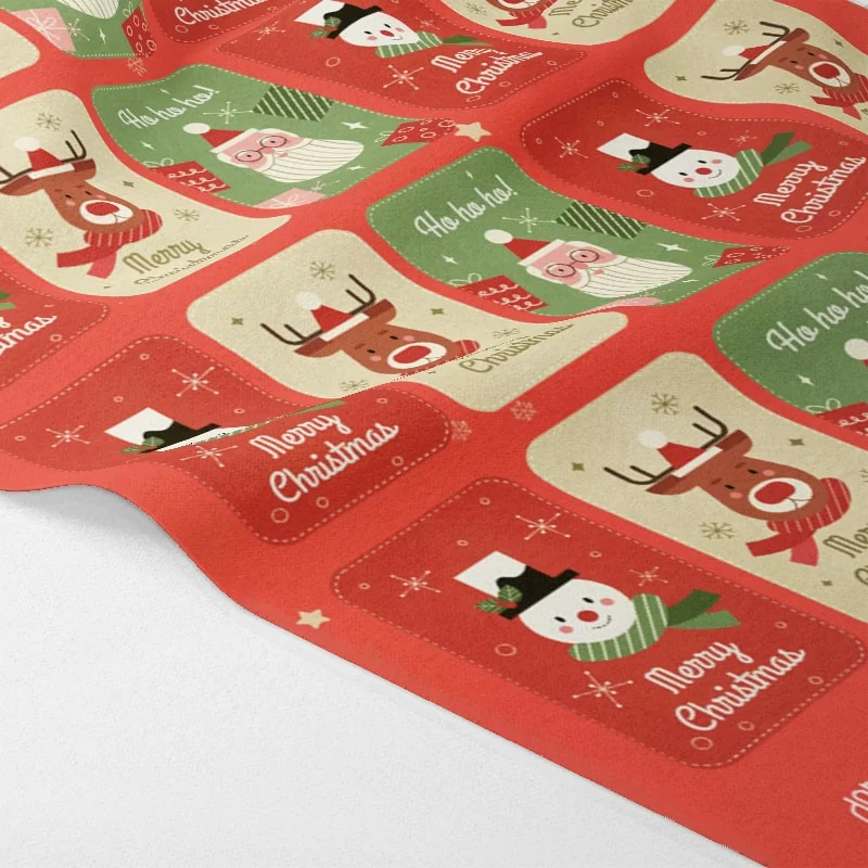 Christmas tags in soft felt "Feliz Navidad" EN 71-3 certified