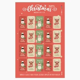 Tag natalizi in pannolenci "feliz navidad" certificato EN 71-3|IDEEINFELTRO.COM