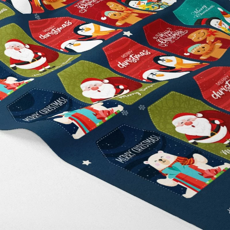 Christmas tags in soft felt "Enjoy" certified EN 71-3