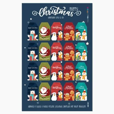 Étiquettes de Noël en tissu feutrine « Enjoy » certifiées EN 71-3 2