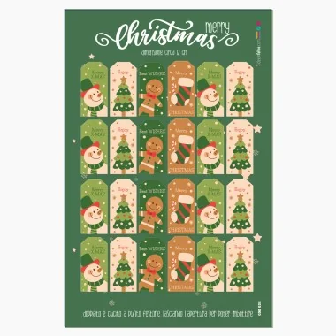 Christmas tags in soft felt "Best Wishes" certified EN 71-3 2