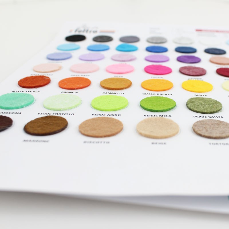 Cartella colori pannolenci 1 mm|IDEEINFELTRO.COM