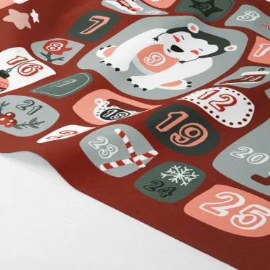 Advent calendar in felt and soft felt - to be assembled - mod.7