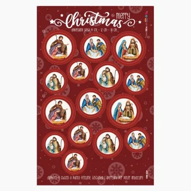 Christmas baubles in soft felt "Nativity" 1 Certificate EN 71-3 2