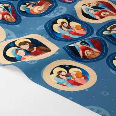 Christmas baubles in soft felt "Nativity" 3 Certificate EN 71-3