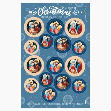 Christmas baubles in soft felt "Nativity" 3 Certificate EN 71-3 2