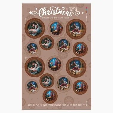 Christmas baubles in soft felt "Nativity" 4 Certificate EN 71-3 2