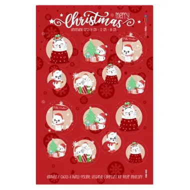 Christmas baubles in soft felt "Cats" certified EN 71-3 2