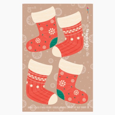 Pannolenci Christmas stocking panel mod.15 - EN 71-3 certified