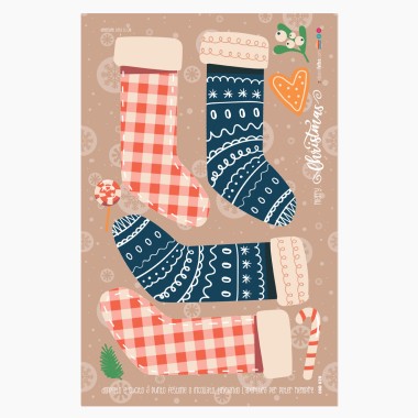 Pannolenci Christmas stocking panel mod.20 - EN 71-3 certified