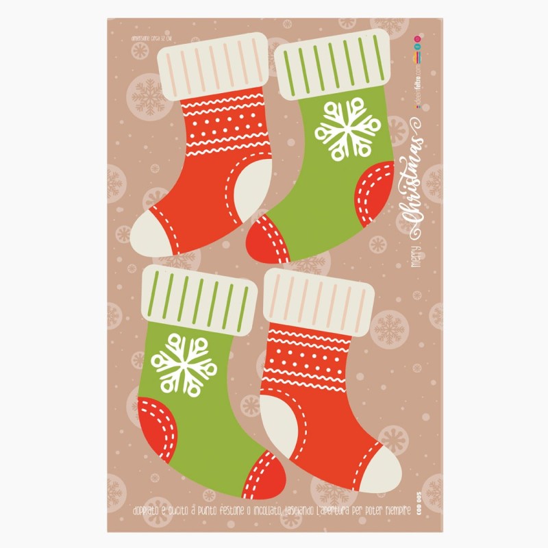 Panneau de Noël en tissu feutrine - Certifié EN 71-3