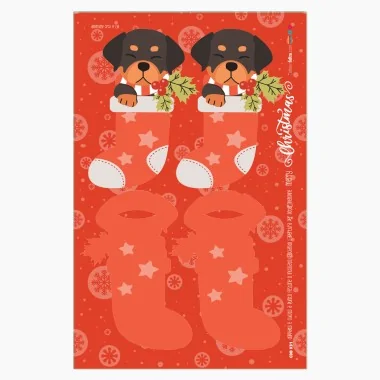 Christmas Stocking Panel in soft felt mod.31 - Certificate EN 71-3