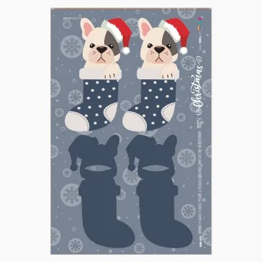 Kerstsokkenpaneel in dun vilt mod.32 - EN 71-3 Certificaat