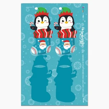 Kerstsokkenpaneel in dun vilt mod.34 - EN 71-3 Certificaat