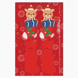 Christmas Stocking Panel in soft felt mod.38 - Certificate EN 71-3