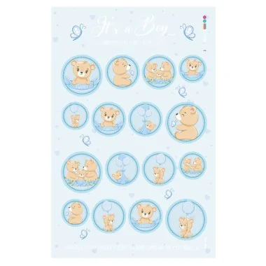 "It's a Boy" filzstoff Geburtskugeln mod.10 Zertifikat EN 71-3 2