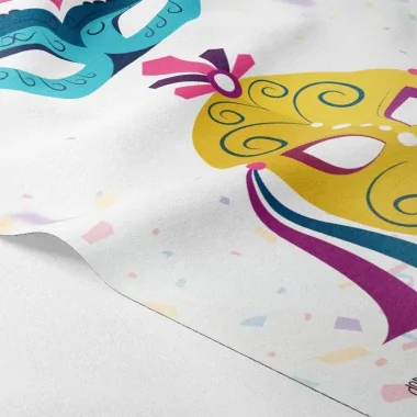 Carnaval Maskers Paneel In Vilt Of Dun Vilt - Set Van 6 Stuks Dieren Mod.1 2