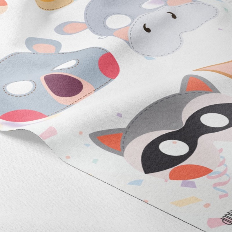 Panel de máscaras de carnaval en fieltro o fieltro fino - set de 6 piezas animales mod. 4