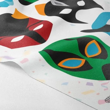 Carnaval maskers paneel in vilt of dun vilt - set van 6 stuks superhelden mod. 5 2