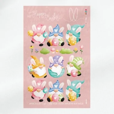 Fieltro fino juego de paneles "Cute Happy Easter" mod. 22 - certificado EN 71-3 2
