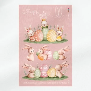 Pannello in pannolenci set "Cute Happy Easter" mod. 32 - certificato EN 71-3 2